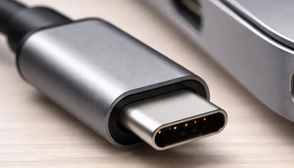 外部モニター 接続端子 USB-C プラグとソケットの例